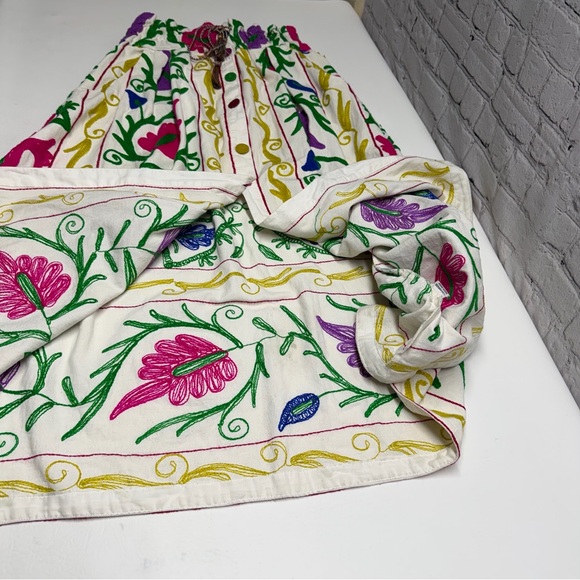 AML Embroidered Floral Maxi Skirt  MADE IN INDIA one size - Picture 10 of 12